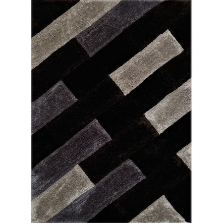 Rlm Distribution 5 ft. 3 in. x 7 ft. 2 in. Finesse Chichi Area Rug - Black HO3079970